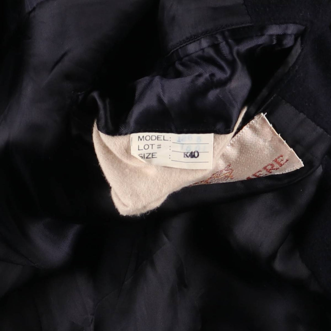 Simon's Copley Square Cashmere Chesterfield Coat, Men's Size Medium Cashmere navy blue type Vintage Second Hand