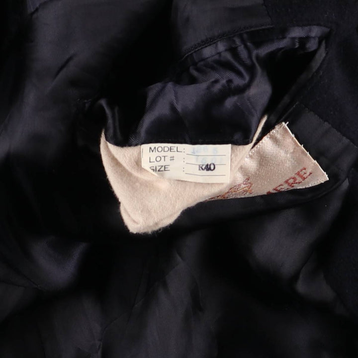 Simon's Copley Square Cashmere Chesterfield Coat, Men's Size Medium Cashmere navy blue type Vintage Second Hand