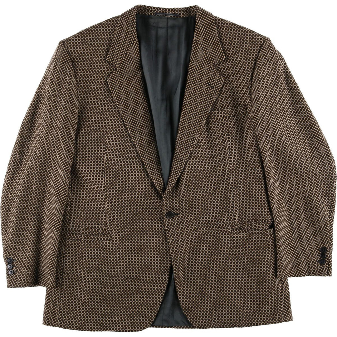 90'S Versace all-over print wool tailored jacket, men's size XL wool brown type Vintage Second Hand