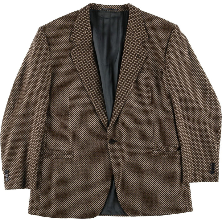 90'S Versace all-over print wool tailored jacket, men's size XL wool brown type Vintage Second Hand