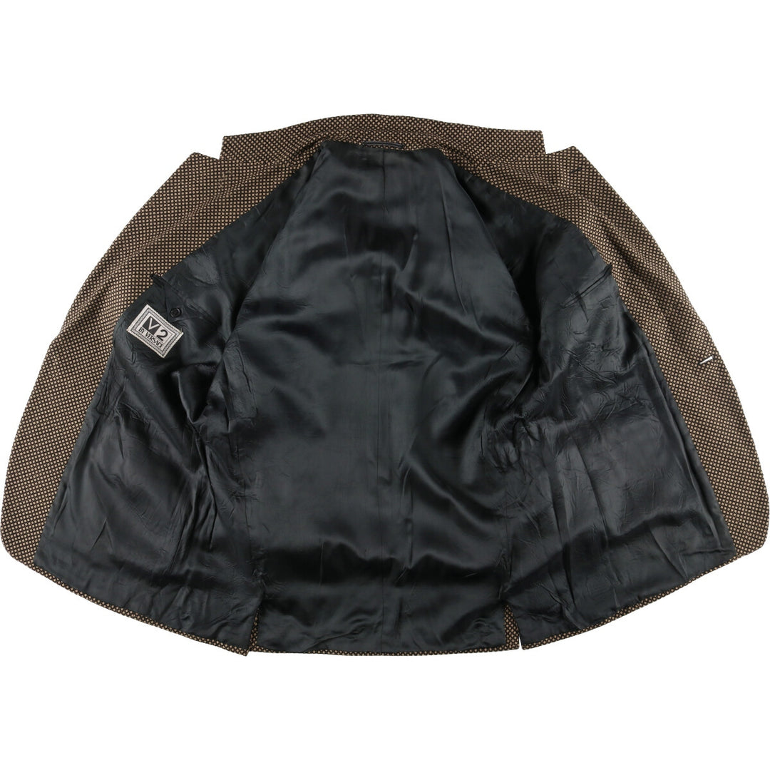 90'S Versace all-over print wool tailored jacket, men's size XL wool brown type Vintage Second Hand