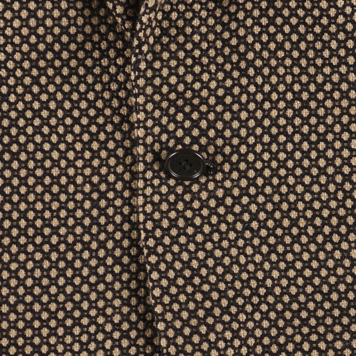 90'S Versace all-over print wool tailored jacket, men's size XL wool brown type Vintage Second Hand