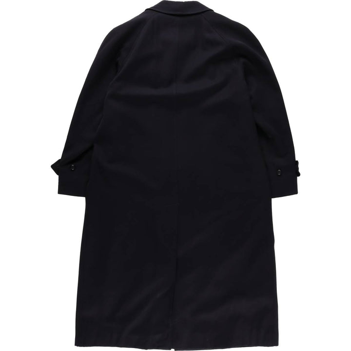 Vintage 1980'S Burberry Balmacaan coat, made in England, size M, men's wool navy blue type Vintage Second Hand