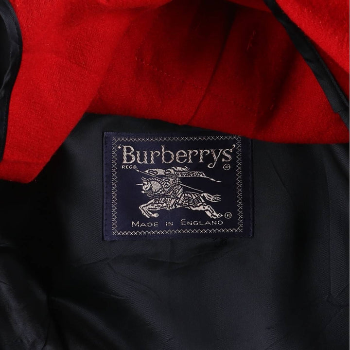 Vintage 1980'S Burberry Balmacaan coat, made in England, size M, men's wool navy blue type Vintage Second Hand