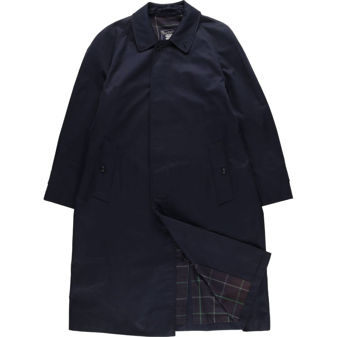 Burberry's Balmacaan Coat, Made in England, Men's Size L cotton navy blue type Vintage Second Hand
