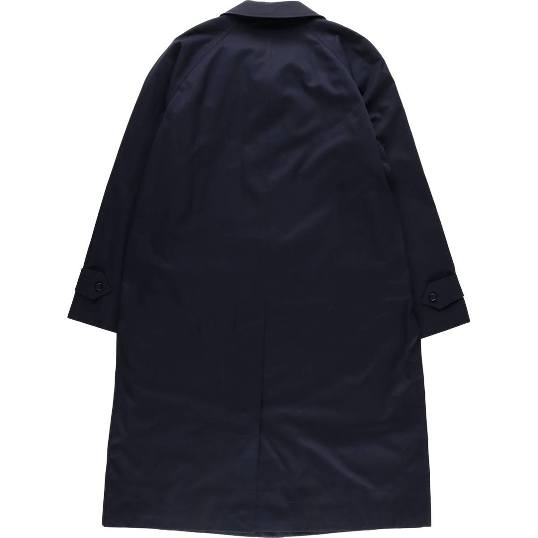 Burberry's Balmacaan Coat, Made in England, Men's Size L cotton navy blue type Vintage Second Hand