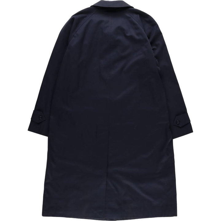 Burberry's Balmacaan Coat, Made in England, Men's Size L cotton navy blue type Vintage Second Hand