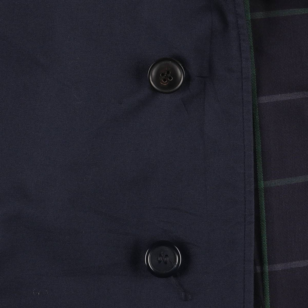 Burberry's Balmacaan Coat, Made in England, Men's Size L cotton navy blue type Vintage Second Hand