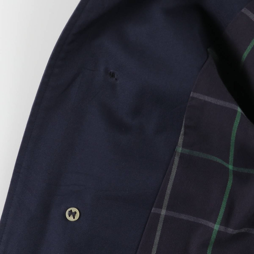 Burberry's Balmacaan Coat, Made in England, Men's Size L cotton navy blue type Vintage Second Hand