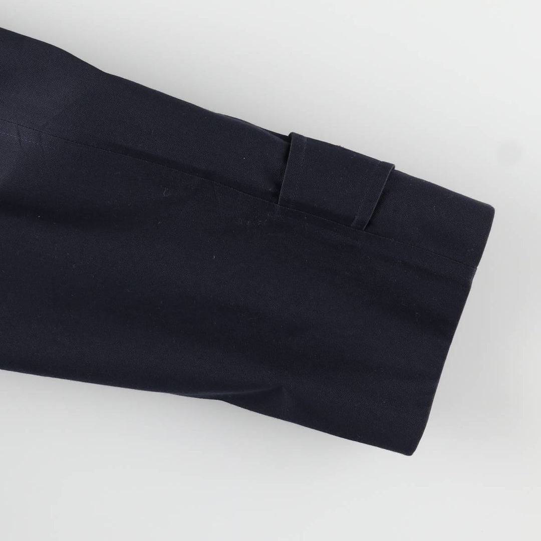 Burberry's Balmacaan Coat, Made in England, Men's Size L cotton navy blue type Vintage Second Hand