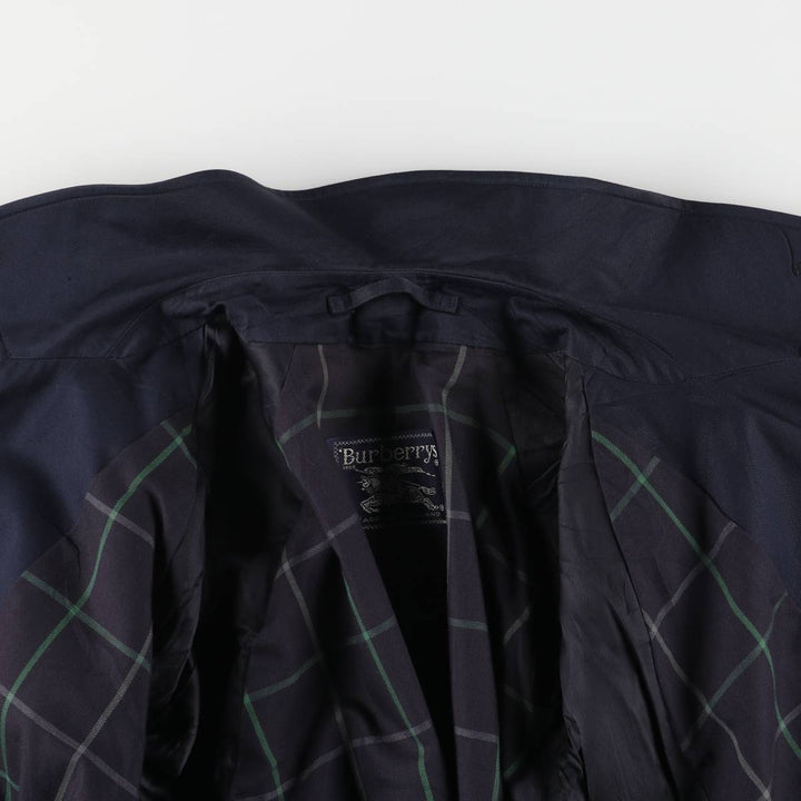 Burberry's Balmacaan Coat, Made in England, Men's Size L cotton navy blue type Vintage Second Hand