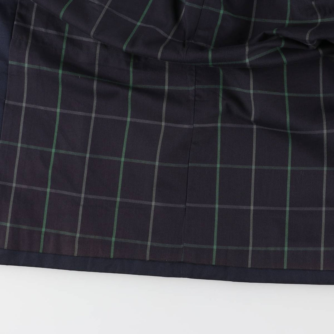 Burberry's Balmacaan Coat, Made in England, Men's Size L cotton navy blue type Vintage Second Hand