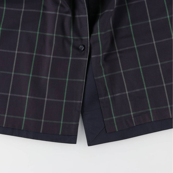 Burberry's Balmacaan Coat, Made in England, Men's Size L cotton navy blue type Vintage Second Hand