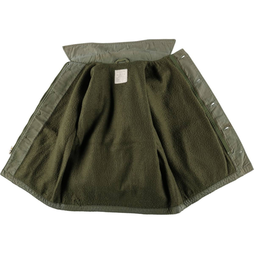 1980'S US Military A-2 Deck Jacket, Made in USA, Large (42-44), Men's Size L, Vintage Nylon Khaki type sage green Vintage Second Hand