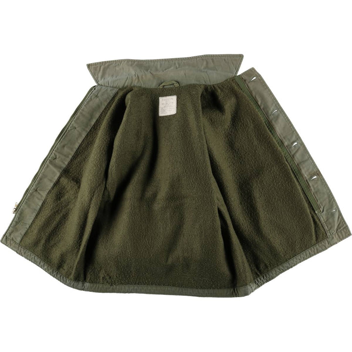 1980'S US Military A-2 Deck Jacket, Made in USA, Large (42-44), Men's Size L, Vintage Nylon Khaki type sage green Vintage Second Hand