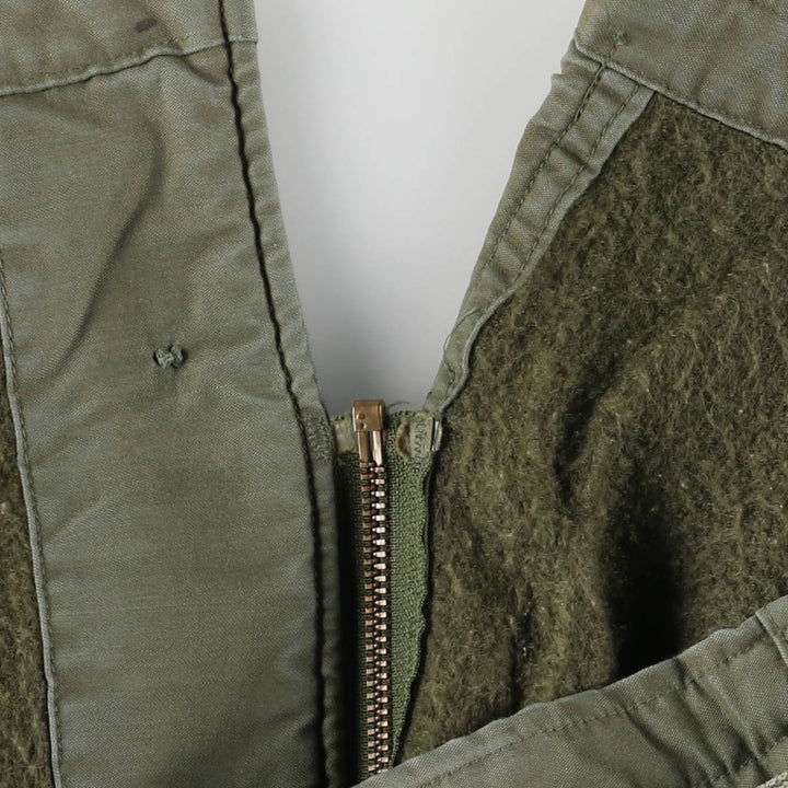 1980'S US Military A-2 Deck Jacket, Made in USA, Large (42-44), Men's Size L, Vintage Nylon Khaki type sage green Vintage Second Hand