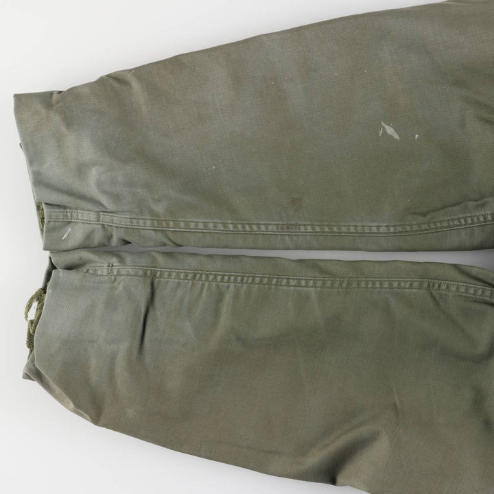 1980'S US Military A-2 Deck Jacket, Made in USA, Large (42-44), Men's Size L, Vintage Nylon Khaki type sage green Vintage Second Hand