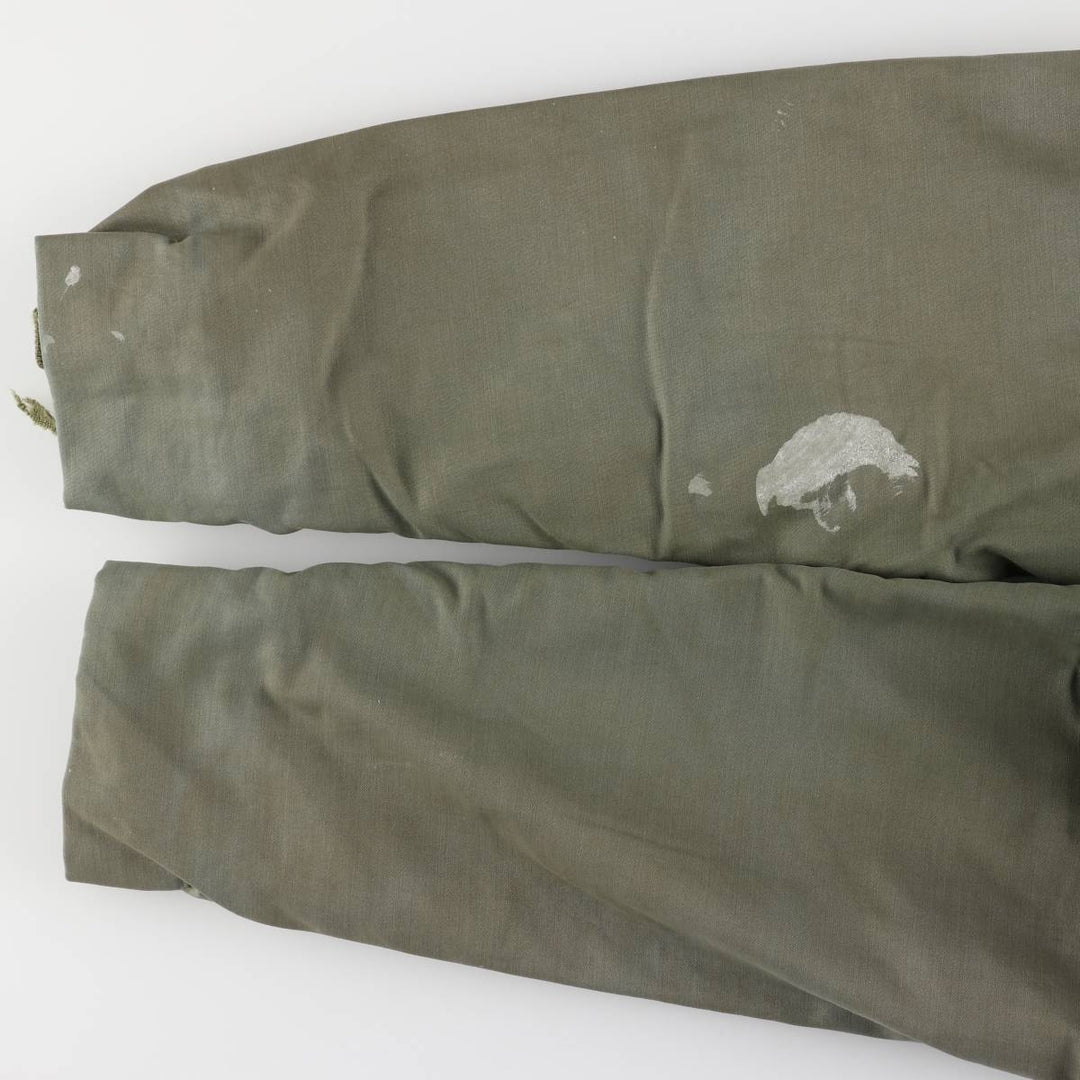 1980'S US Military A-2 Deck Jacket, Made in USA, Large (42-44), Men's Size L, Vintage Nylon Khaki type sage green Vintage Second Hand