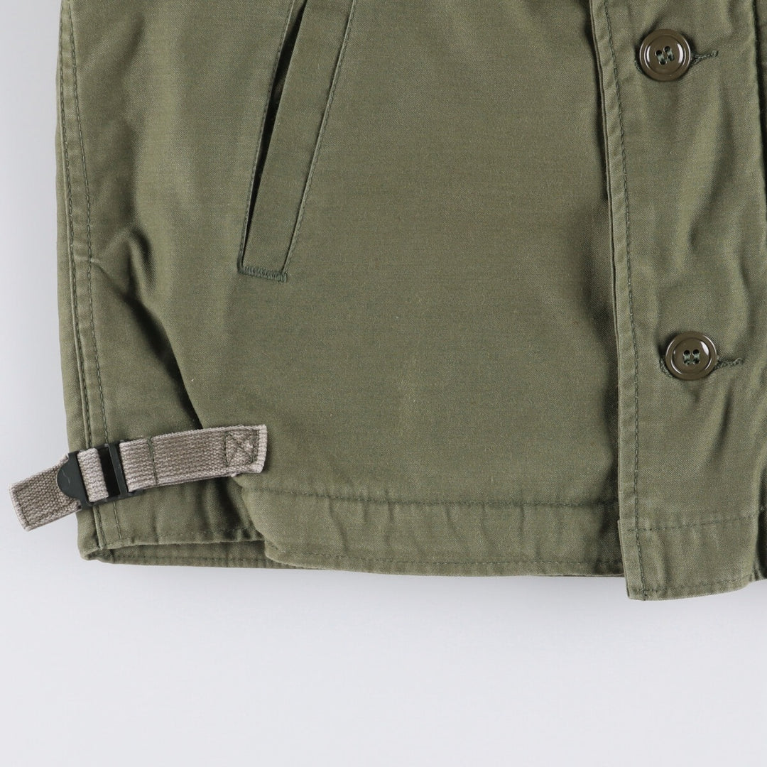 Authentic 1980'S US military Cold Weather Permeable Deck Jacket, Medium (38-40), Men's Size M, Vintage Nylon Khaki type Vintage Second Hand