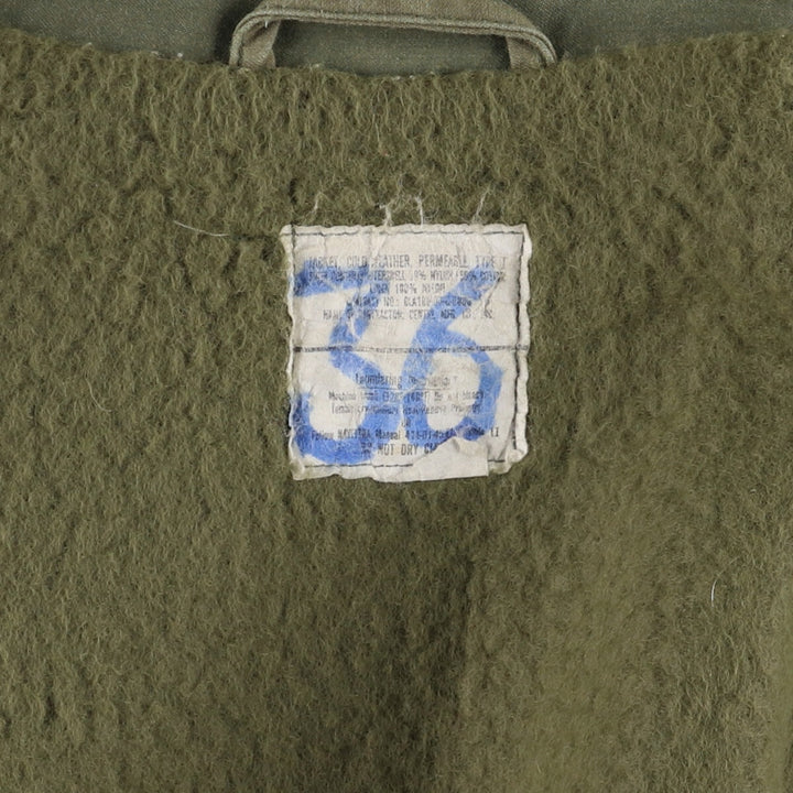 Vintage military A-2 deck jacket, men's size L Nylon Khaki type Vintage Second Hand