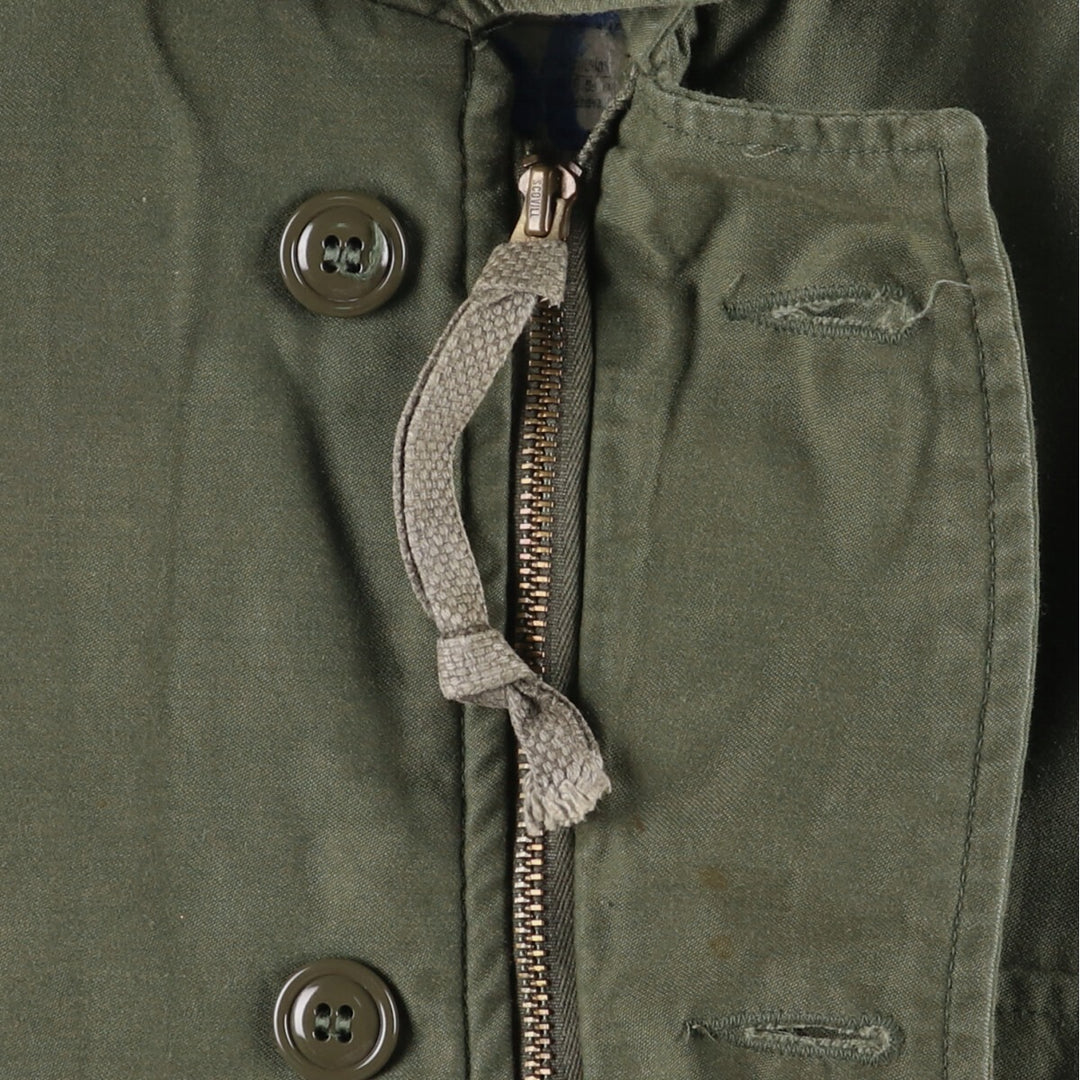 Vintage military A-2 deck jacket, men's size L Nylon Khaki type Vintage Second Hand