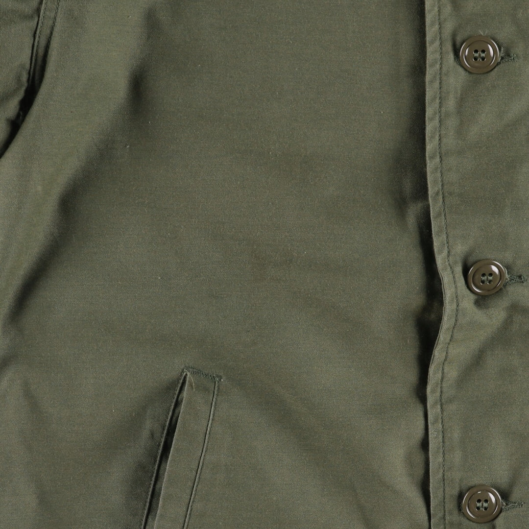 Vintage military A-2 deck jacket, men's size L Nylon Khaki type Vintage Second Hand