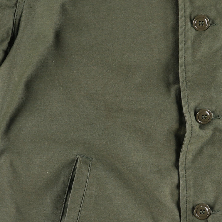 Vintage military A-2 deck jacket, men's size L Nylon Khaki type Vintage Second Hand
