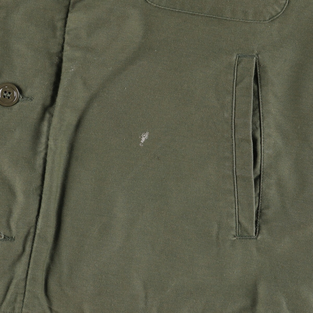 Vintage military A-2 deck jacket, men's size L Nylon Khaki type Vintage Second Hand