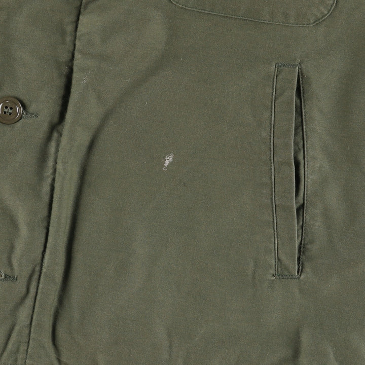 Vintage military A-2 deck jacket, men's size L Nylon Khaki type Vintage Second Hand