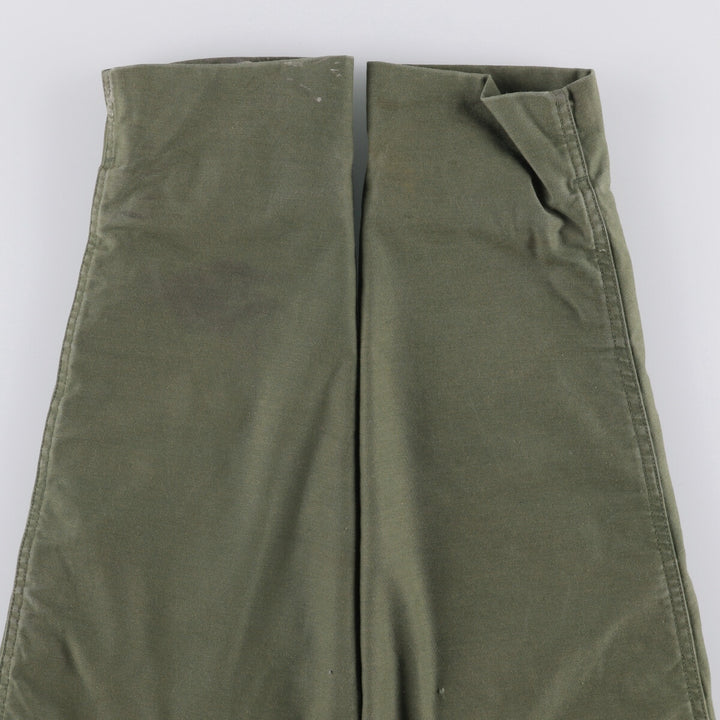 Vintage military A-2 deck jacket, men's size L Nylon Khaki type Vintage Second Hand