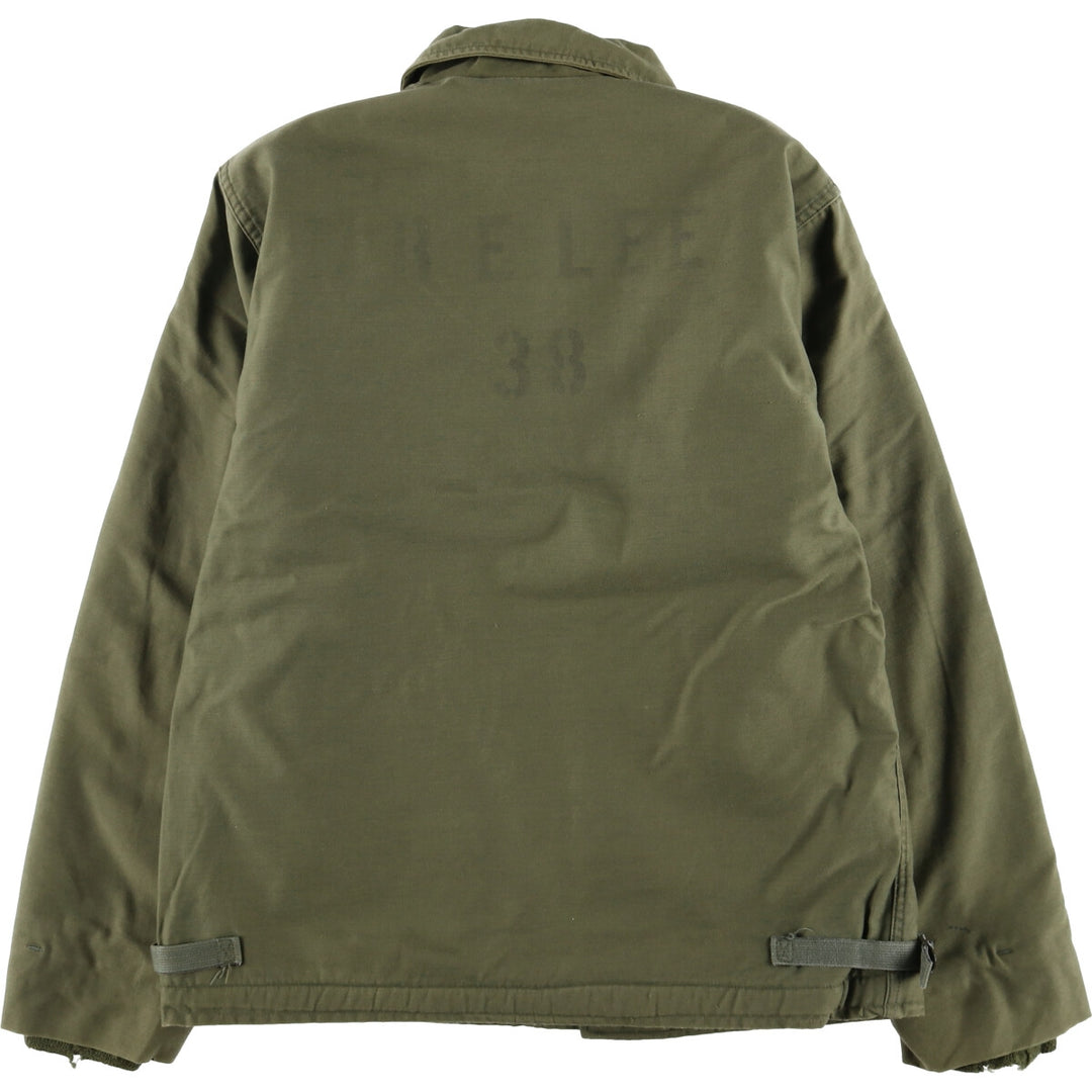 Authentic US military A-2 deck jacket, made in the USA, MEDIUM (38-40), men's size M unclear Khaki type Vintage Second Hand