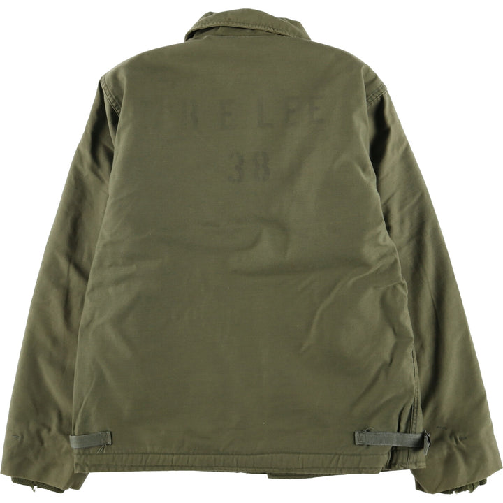 Authentic US military A-2 deck jacket, made in the USA, MEDIUM (38-40), men's size M unclear Khaki type Vintage Second Hand