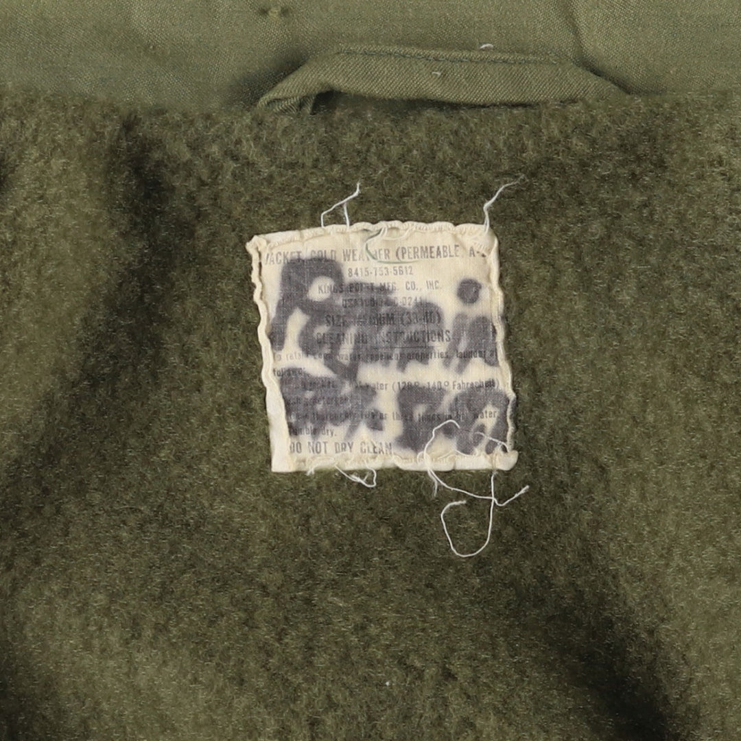 Authentic US military A-2 deck jacket, made in the USA, MEDIUM (38-40), men's size M unclear Khaki type Vintage Second Hand