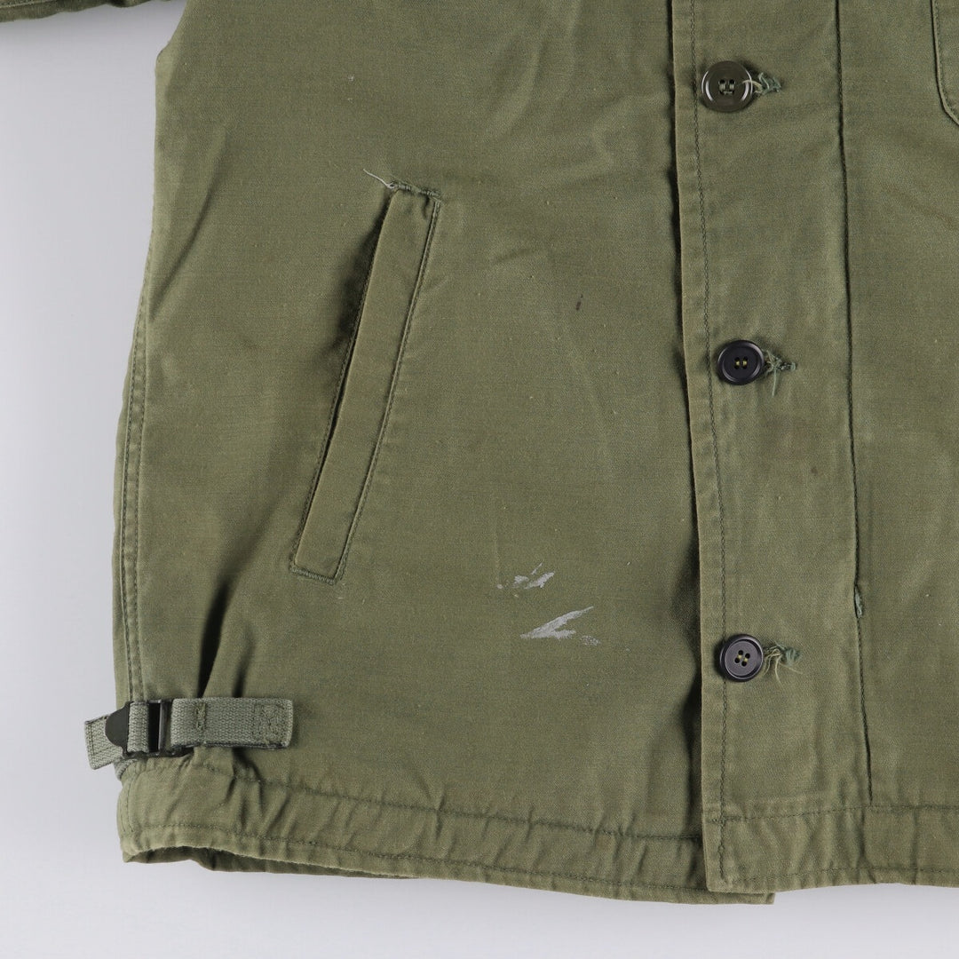 Authentic US military A-2 deck jacket, made in the USA, MEDIUM (38-40), men's size M unclear Khaki type Vintage Second Hand
