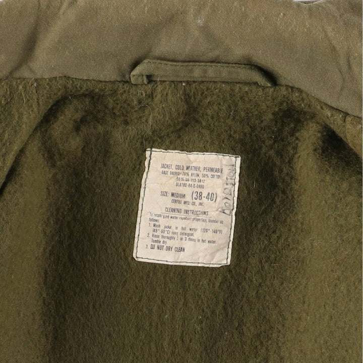 Authentic 1980'S US Navy A-2 Deck Jacket with Back Stencil, Made in USA, Medium (38-40), Men's Size M Nylon Khaki type Vintage Second Hand