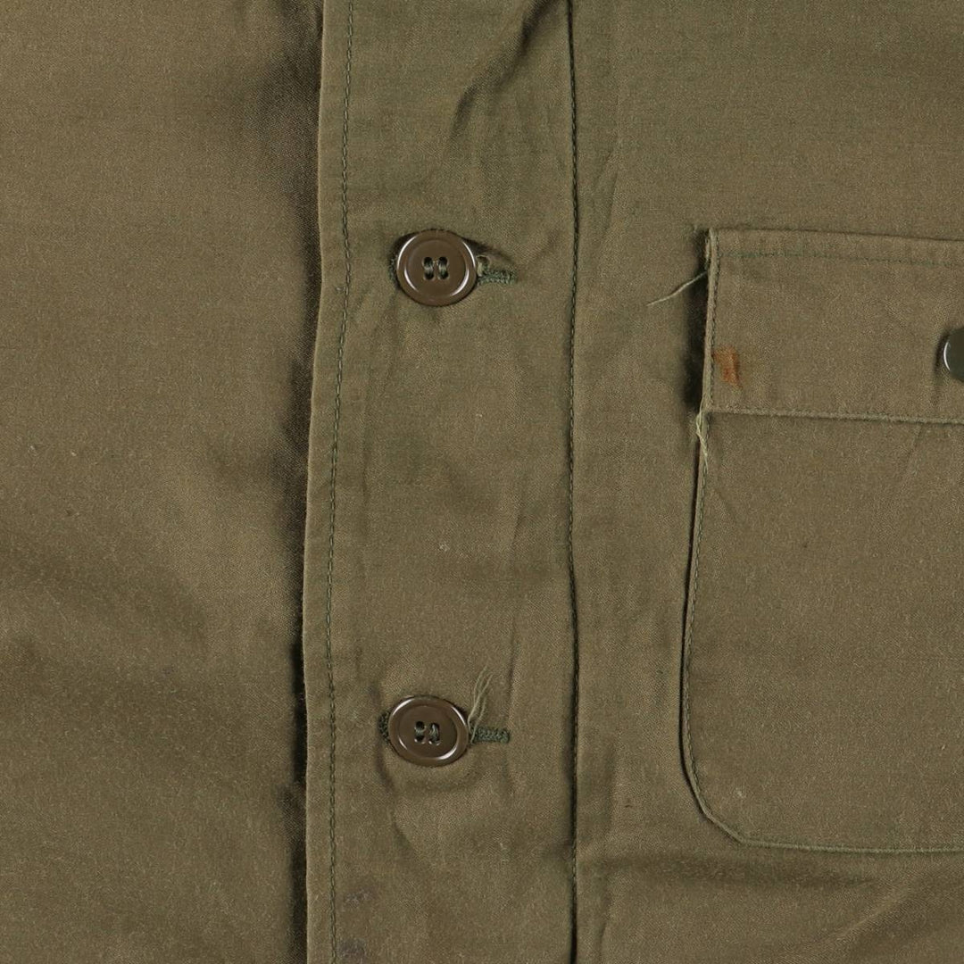 Authentic 1980'S US Navy A-2 Deck Jacket with Back Stencil, Made in USA, Medium (38-40), Men's Size M Nylon Khaki type Vintage Second Hand