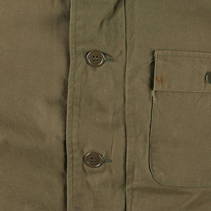 Authentic 1980'S US Navy A-2 Deck Jacket with Back Stencil, Made in USA, Medium (38-40), Men's Size M Nylon Khaki type Vintage Second Hand