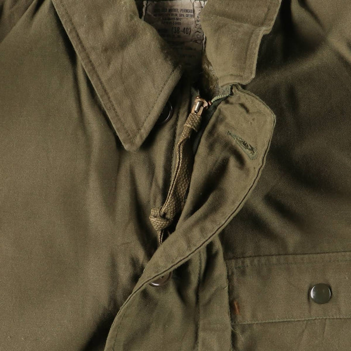 Authentic 1980'S US Navy A-2 Deck Jacket with Back Stencil, Made in USA, Medium (38-40), Men's Size M Nylon Khaki type Vintage Second Hand