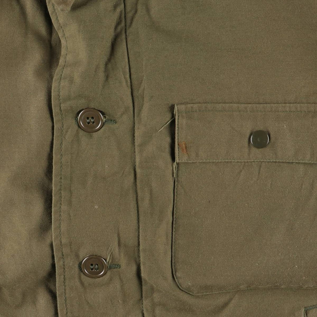 Authentic 1980'S US Navy A-2 Deck Jacket with Back Stencil, Made in USA, Medium (38-40), Men's Size M Nylon Khaki type Vintage Second Hand