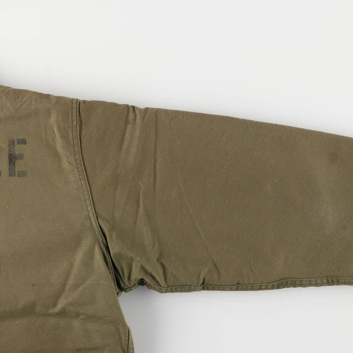 Authentic 1980'S US Navy A-2 Deck Jacket with Back Stencil, Made in USA, Medium (38-40), Men's Size M Nylon Khaki type Vintage Second Hand