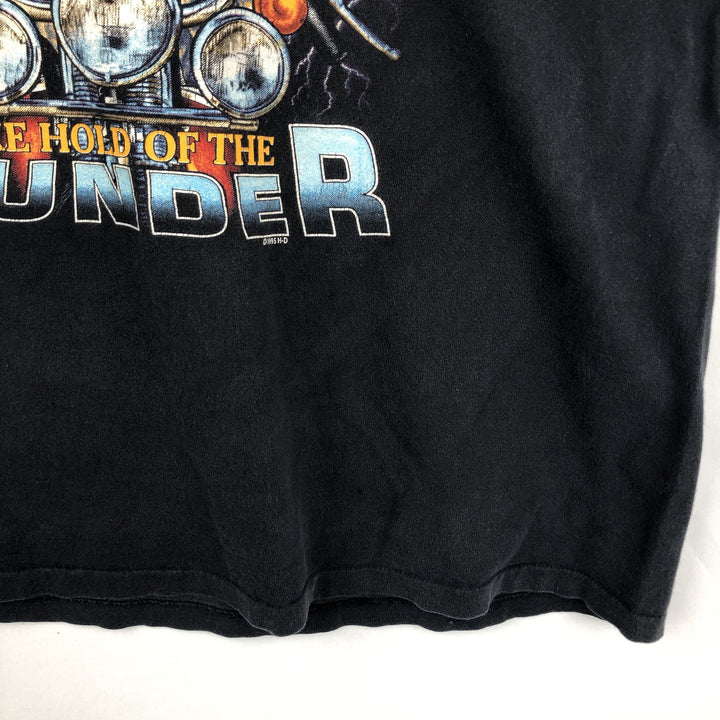 90'S Harley-Davidson Eagle Pattern Motorcycle Bike T-shirt Made in USA Men's XL cotton black type Vintage Second Hand