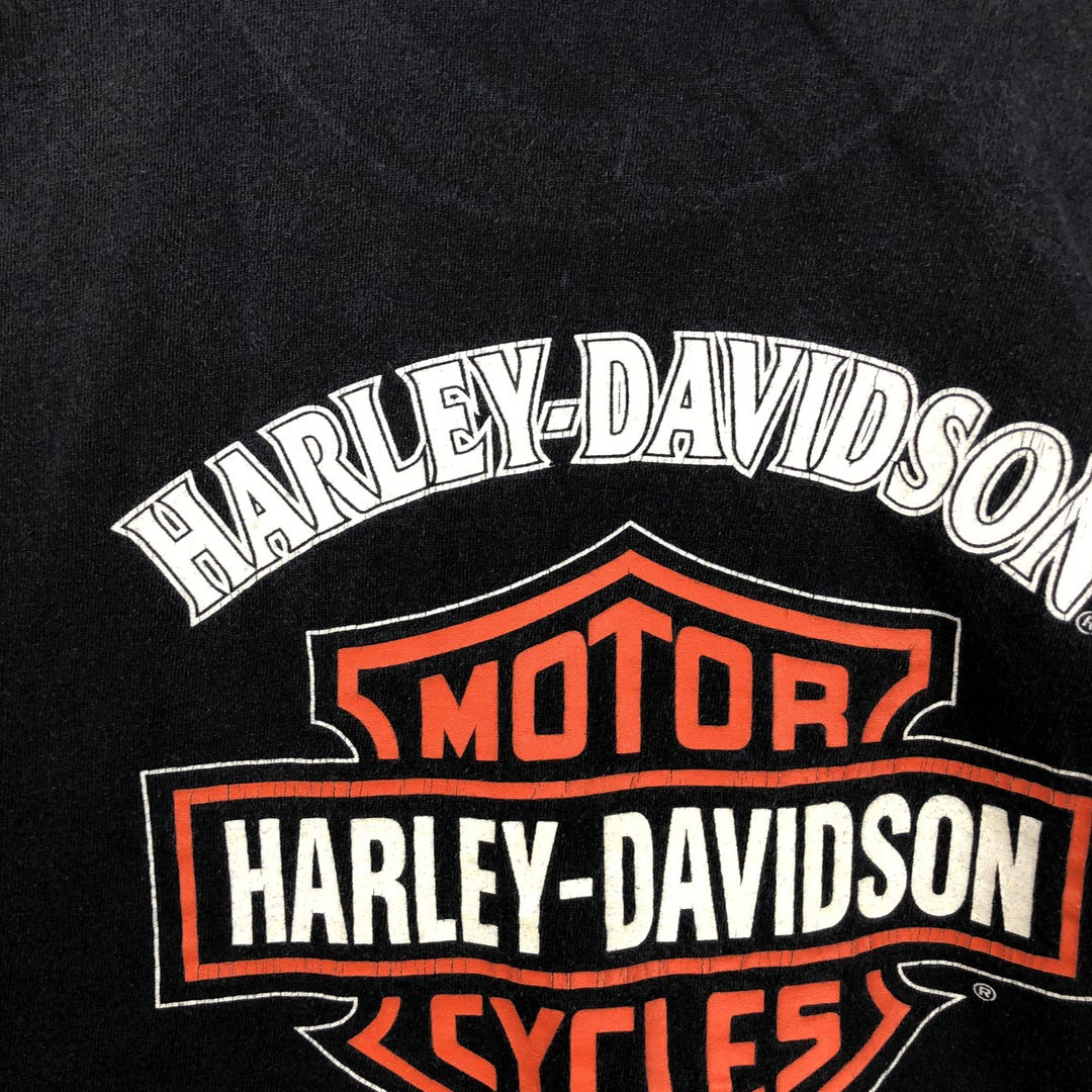 90'S Harley-Davidson Eagle Pattern Motorcycle Bike T-shirt Made in USA Men's XL cotton black type Vintage Second Hand