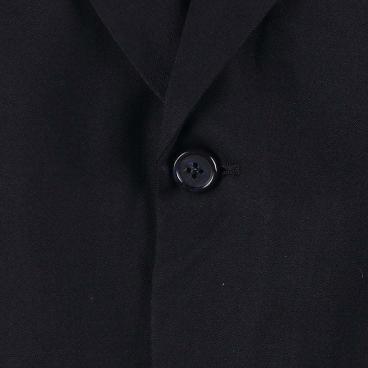 Burberry's wool tailored jacket, men's size L wool navy blue type Vintage Second Hand