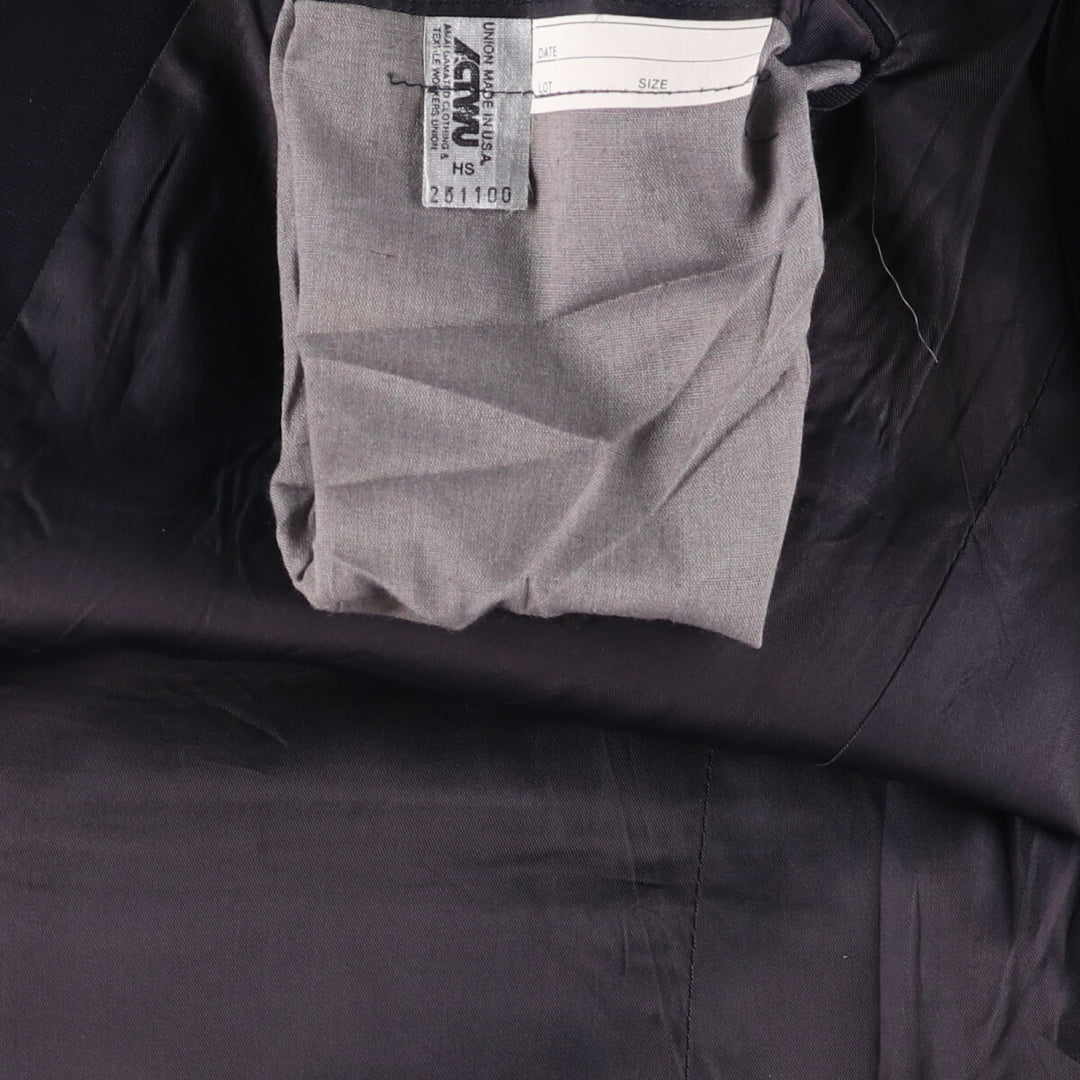 Burberry's wool tailored jacket, men's size L wool navy blue type Vintage Second Hand