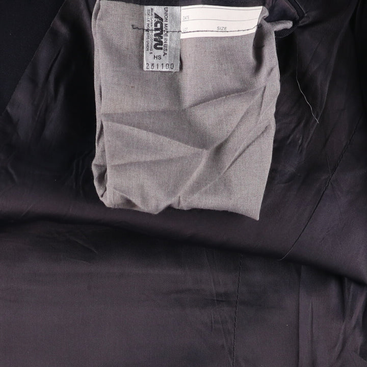 Burberry's wool tailored jacket, men's size L wool navy blue type Vintage Second Hand