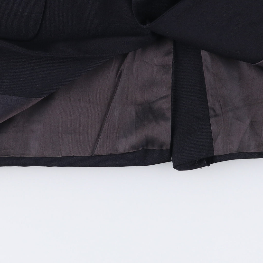 Burberry's wool tailored jacket, men's size L wool navy blue type Vintage Second Hand