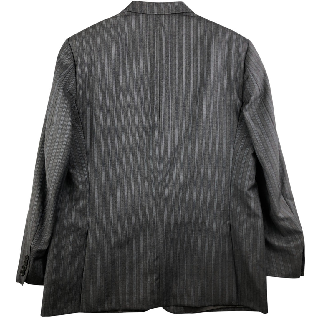 Burberry's BURBERRY LONDON Striped Wool Tailored Jacket, Made in USA, Men's Size XL wool gray type Vintage Second Hand