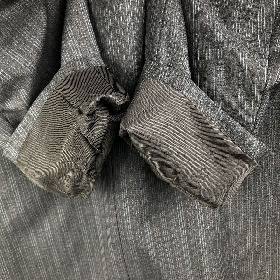 Burberry's BURBERRY LONDON Striped Wool Tailored Jacket, Made in USA, Men's Size XL wool gray type Vintage Second Hand