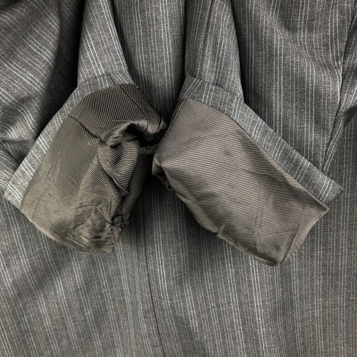 Burberry's BURBERRY LONDON Striped Wool Tailored Jacket, Made in USA, Men's Size XL wool gray type Vintage Second Hand