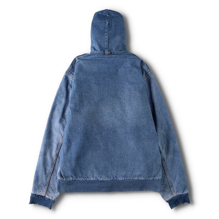 Vintage 80s-90'S Carhartt Active Jacket, Denim Parka, Made in USA, Men's Size L cotton blue type Vintage Second Hand